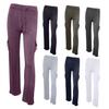 Women Cargo Pants Solid Color Multi-Pocket Loose Casual Sweatpants Solid Color Wide Leg
