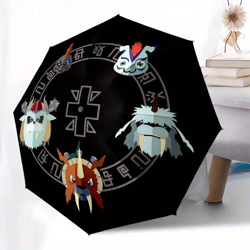1pc Fantasy Beast Crest Umbrella with Plastic Handle,Suitable for All Seasons Home Travel Outdoor UmbrellaM1144