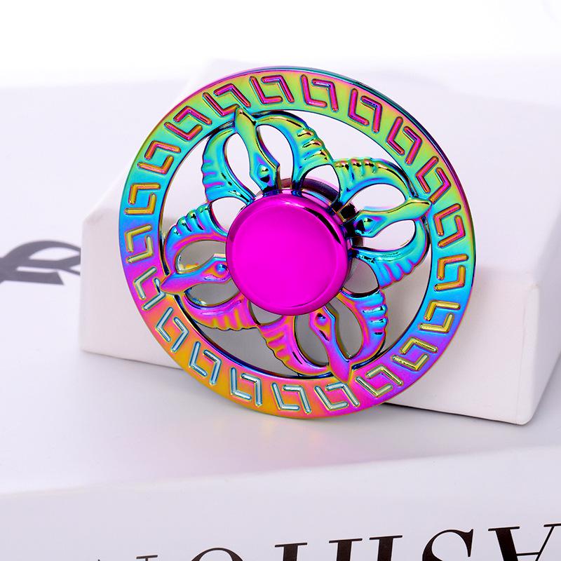 Metallischer Fidget Spinner mit landschaftlichem Motiv: Beliebtes Promi-Straßenmarkt-Dekompressionsspielzeug