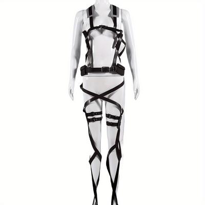 10pcs Cos Belt Group Mikasa Cos Chief Of Staff Investigation Corps Gendarmerie Three-dimensional Mechanism Cosplay Anime