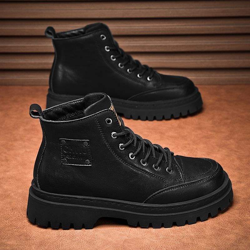 

Martin boots men s autumn 2025 new British style retro high-top leather shoes men s short boots medium work boots 44