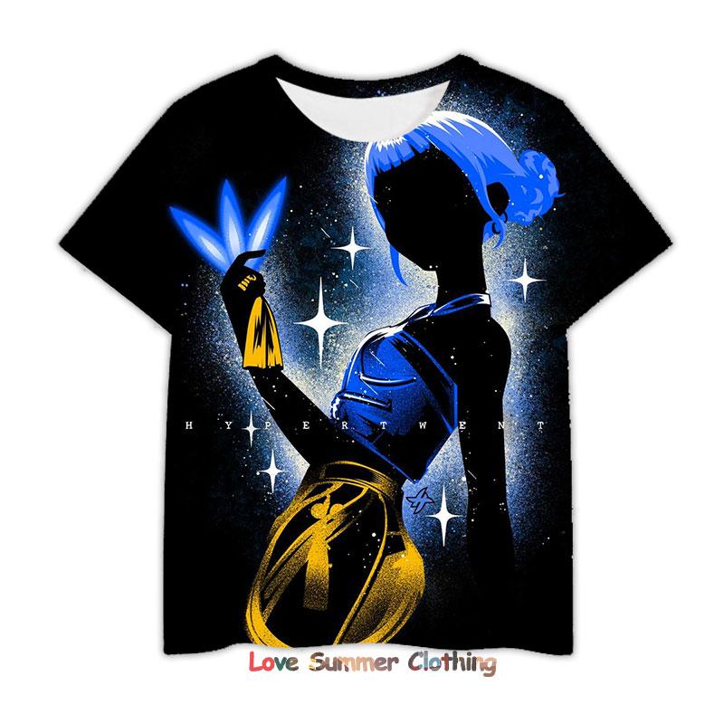 

Футболка Kpop Мисливці на демонів 3D для дівчаток і хлопчиків з коротким рукавом 4-14 років Футболка Аніме Дитячий одяг Huntrix Тигр Хараджуку Топи Футболка Подарунки children-130