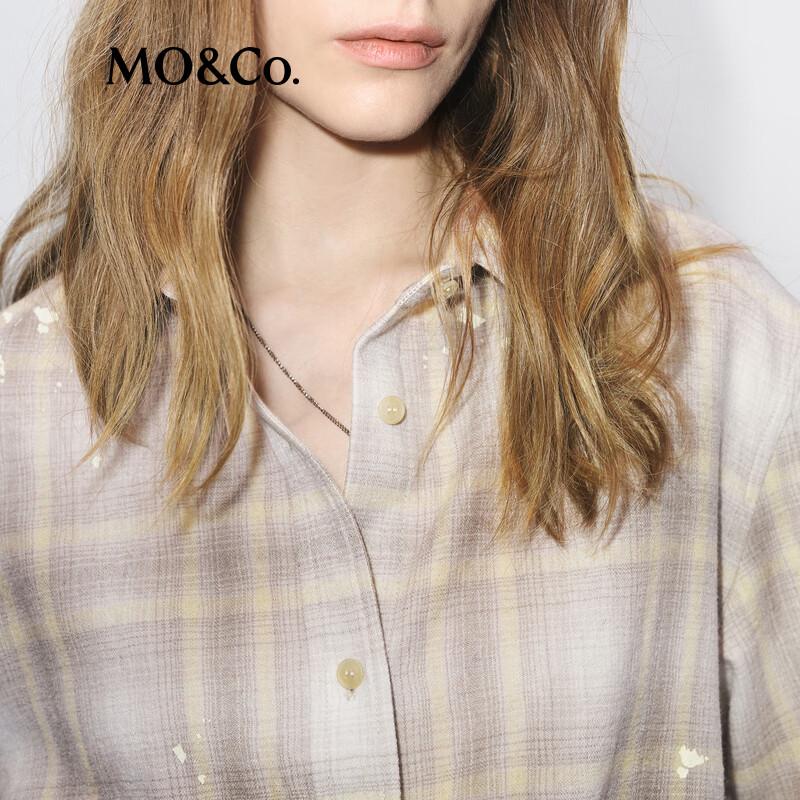 MO&Co. Women's Plaid Wool Cardigan
