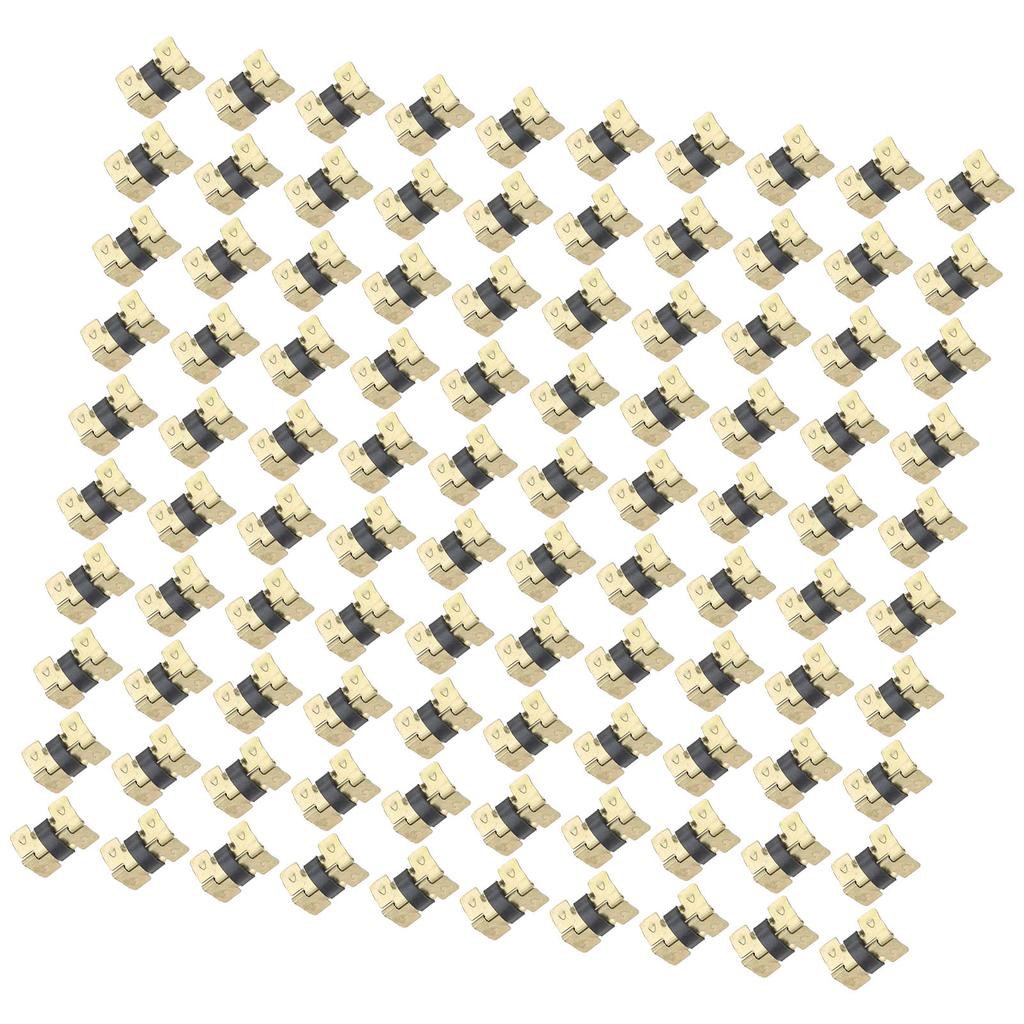 100 Pcs Spring Hinge Sturdy Iron Self Closing Spring Loaded Hinge for Glasses Case Jewelry Box
