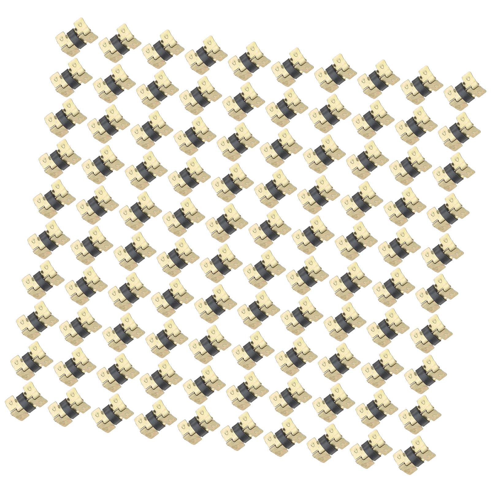 

100 Pcs Spring Hinge Sturdy Iron Self Closing Spring Loaded Hinge for Glasses Case Jewelry Box