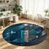 Uruguay Football Printed Round Crystal Velvet Rug Soft Non Slip Floor Carpet For Bedroom Holiday Gift
