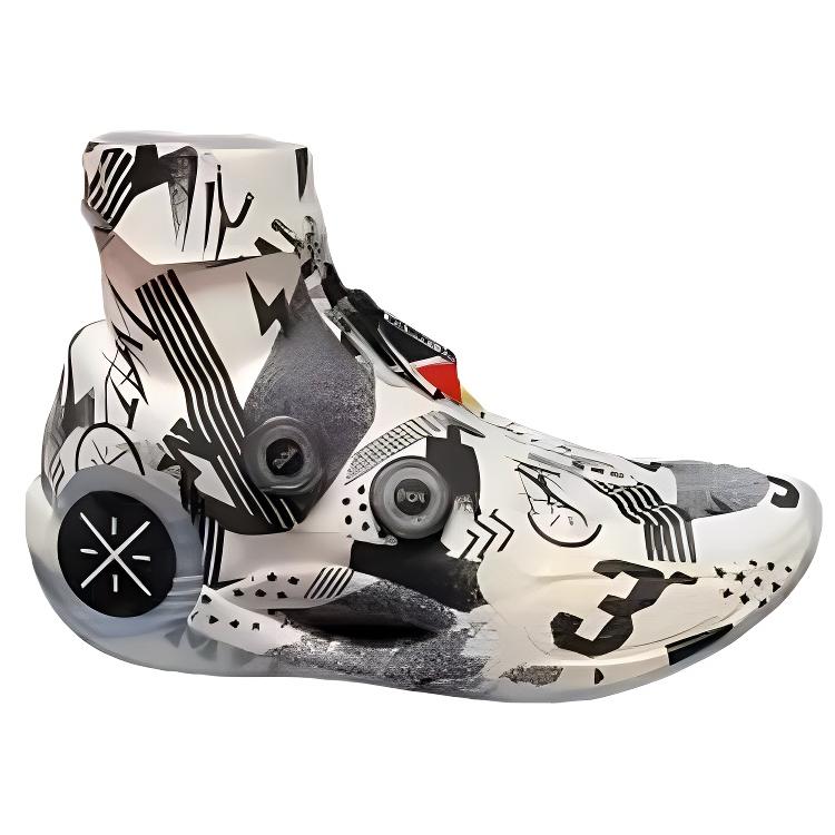 Li Ning Wade Way 9 Comfortable Versatile Non-Slip Durable High-Top Basketball Shoes Men sneaker Gray White ABER003-14