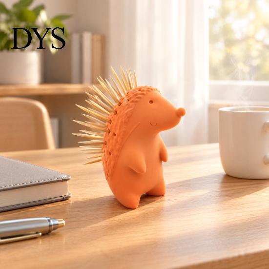 Funny Kitchen Gadget for Dining Room 3D Printed Hedgehog Toothpick Holder, Cute Dispenser, Animal Statue Counter Tabletop Storage Container,