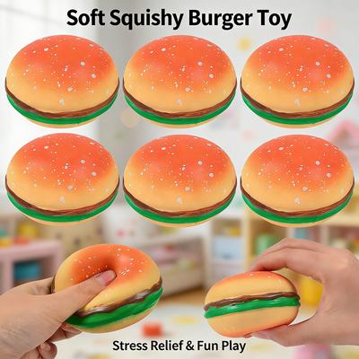 Popular Needoh Funny Simulation Hamburgers Slow Rebound Toy  Accessory Stress Relief Toys  Decompression Squeezing Office Gift