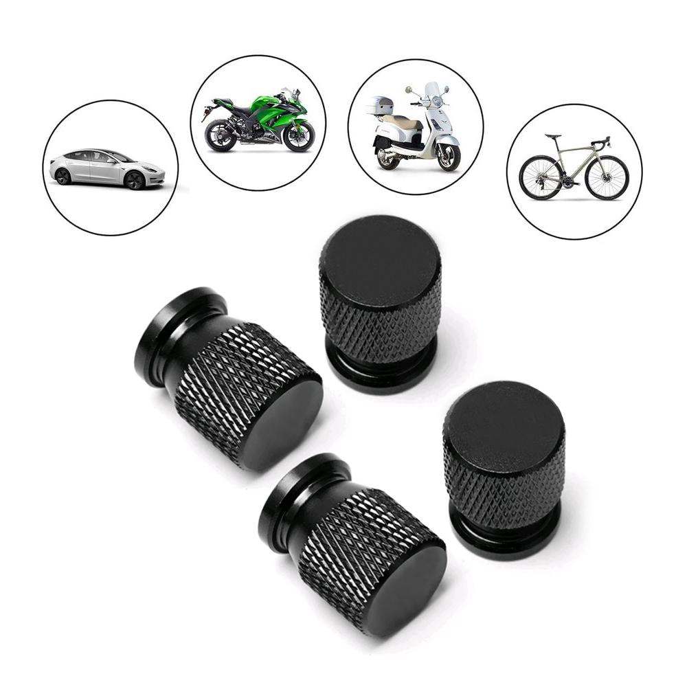 4Pcs Tire Valve Caps Aluminum Car Wheel Plugs Auto Tyre Stems Cap Tyre Rim Stem Covers Universal Car Exterior Accessories