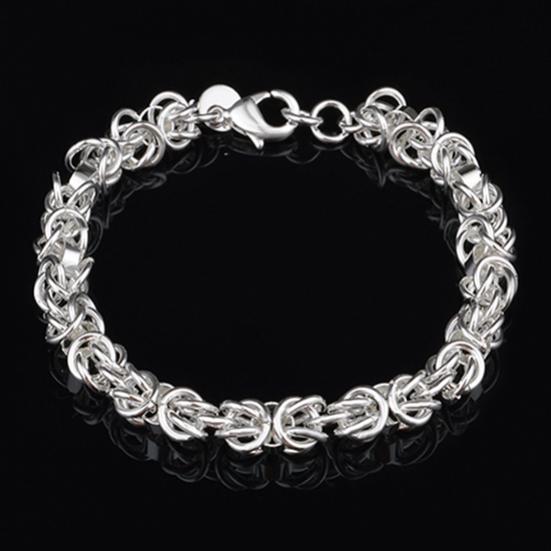 Women's Fashion Faux Silver Bracelet Bangle Chain Banquet Jewelry Gift