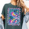 Retro Neon Mallard Duck Shirt Comfort Colors® 90s Vintage Bird Watcher Tee Waterfowl Art Top 80s Vaporwave Abstract Nature Lake Chill Vibes