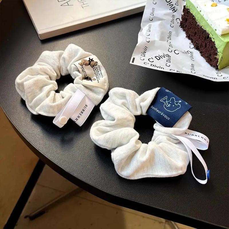 1 PCS Cute Hair Scrunchies Large Intestine Cartoon Bear Hair Ring Big Cloth Hair Rope Hairbands Fashion Elastic Ponytail Holder