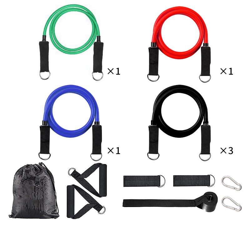Fitness Resistance Band & Push-Pull Bar Set