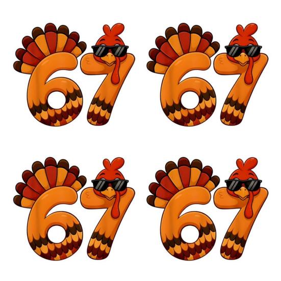 4 Iron Funny Six on Patches Sheets 67 Seven Meme Iron on