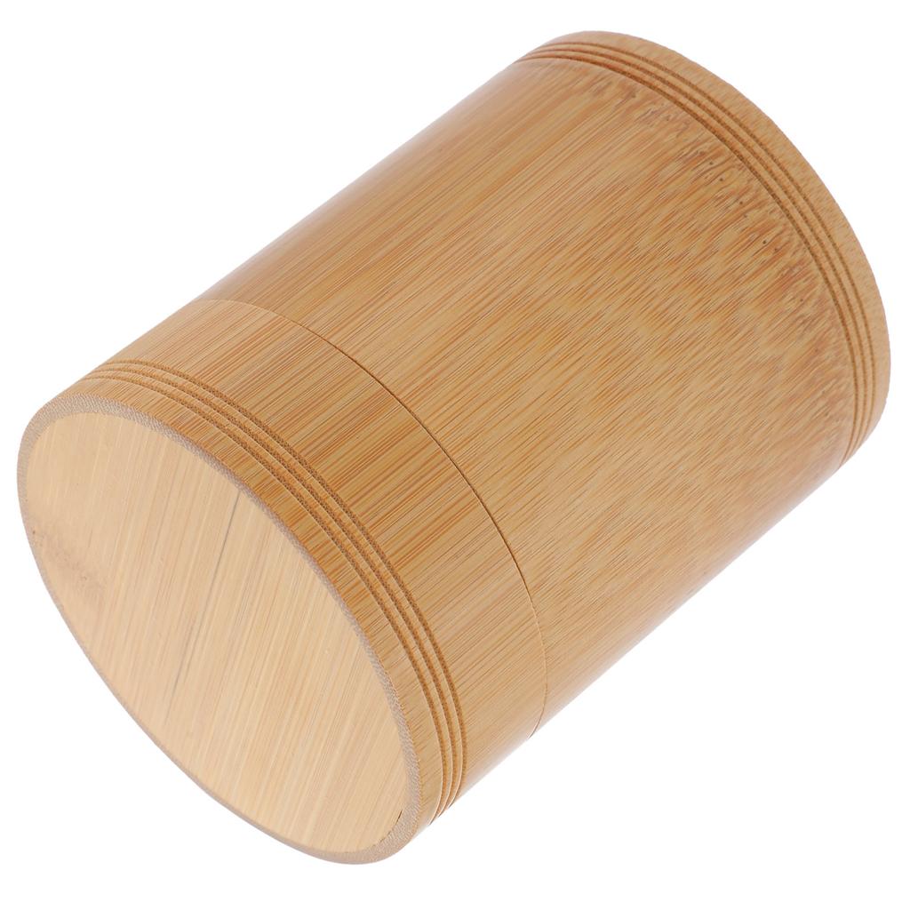 Bamboo Tea Canister M Size Portable Airtight Storage Tank for Loose Tea Coffee Beans Dry Food Kitchen Organization Seal Box