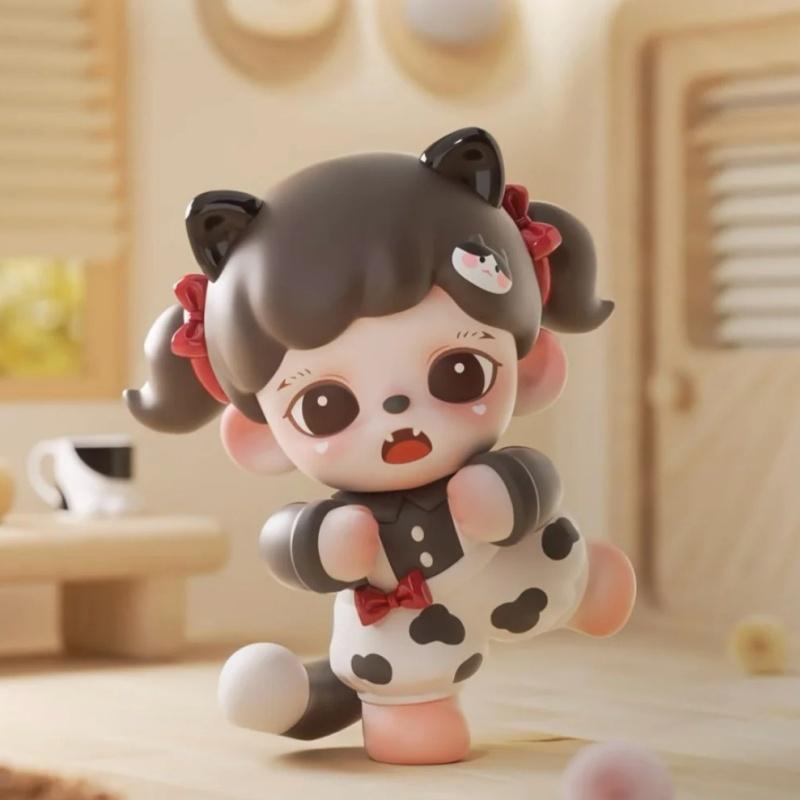 Baby Zoraa Meow Cat Face Series  Cute Toy Collection Desktop Ornament Girl Birthday Gift Surprise Toy