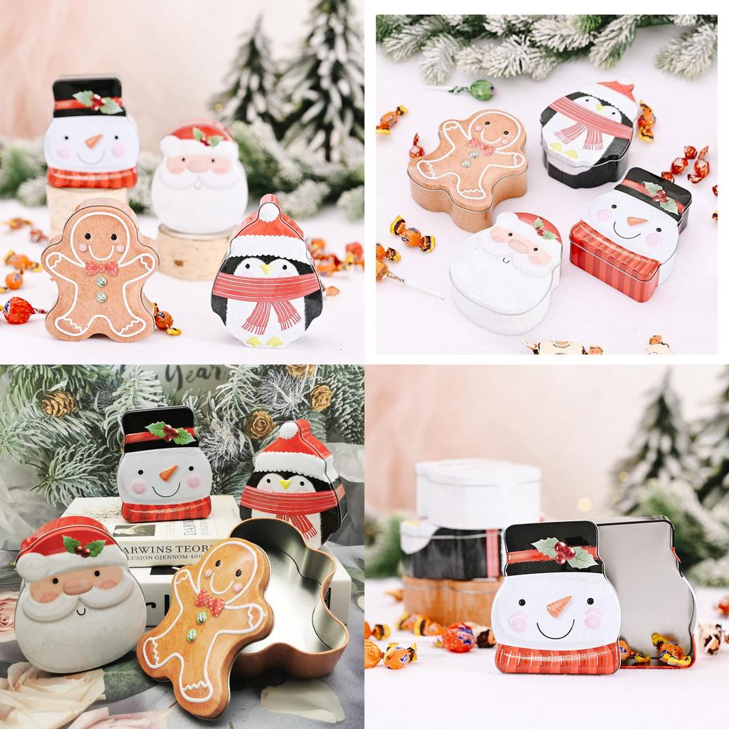 Kreatywna Świąteczna Metalowa Puszka z Kreskówką Na Cukierki, Ciastka, Prezenty Idealna Dla Dzieci