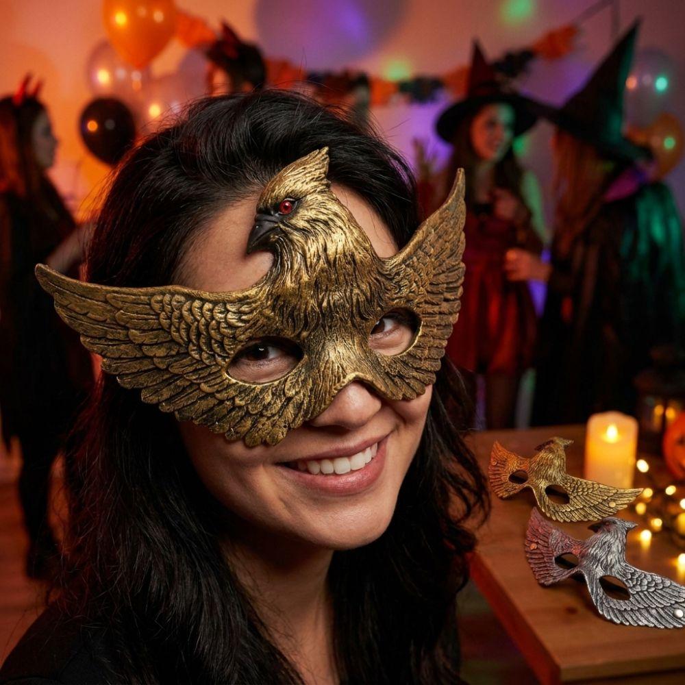 PU Foam Eagle Half Face Masquerade Mask Vintage Spread Wing Eagle Mask Spread Double Wing Eagle