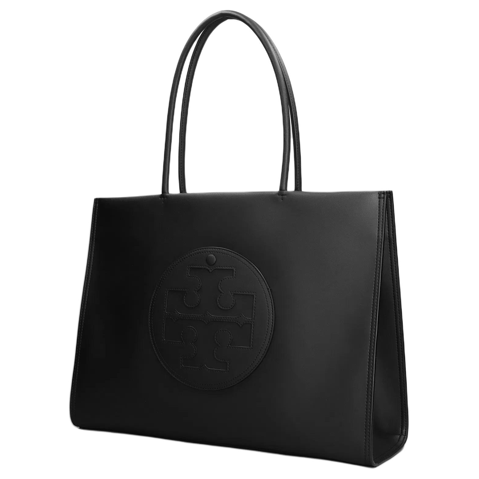 

Tory Burch Ella Logo Patch Tote Bag Women Tote Bags Black 164757-001 Basic Set (Bag+Dust Bag)