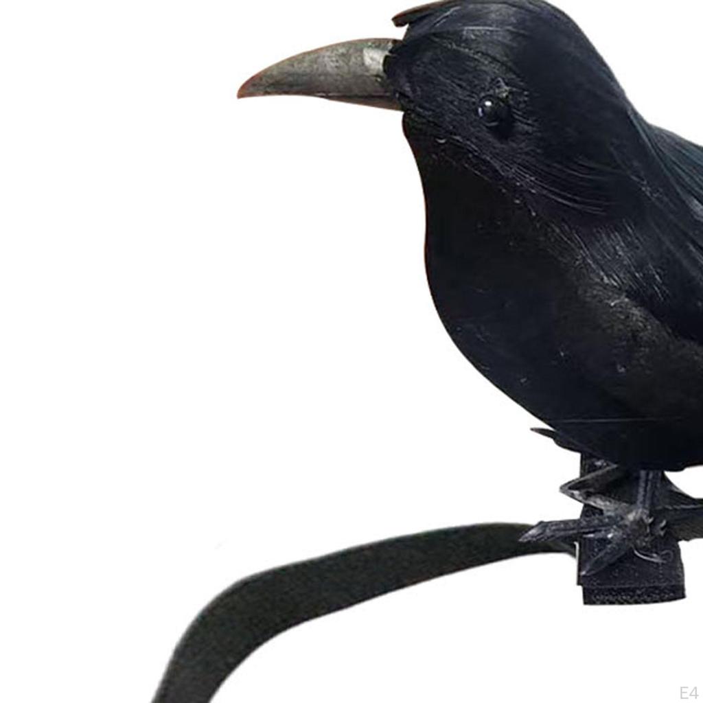 Halloween Crow Handmade Theme Party Realistic Ornament Feathered