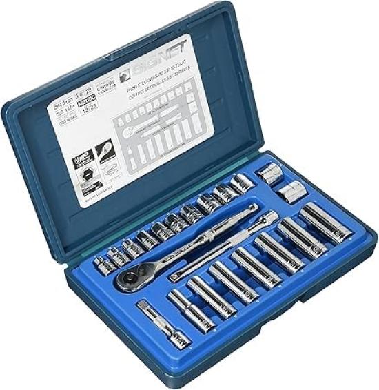 SIGNET Drive MM Socket Wrench Set 12723 3/8 22-Piece