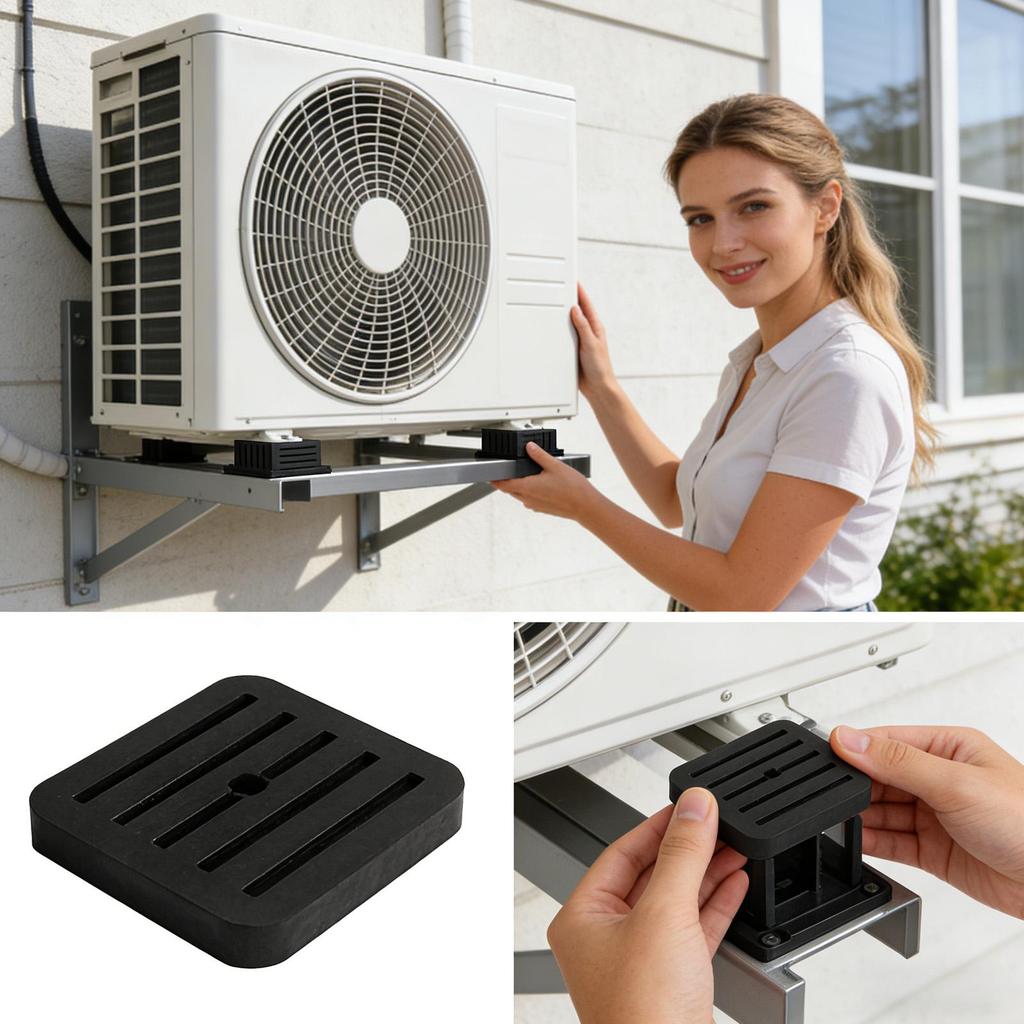 Anti Vibration Pad Air Conditioner Rack Rubber Raised Base Non-slip Damper Shock Absorber Furniture Mats Air Conditioner Parts