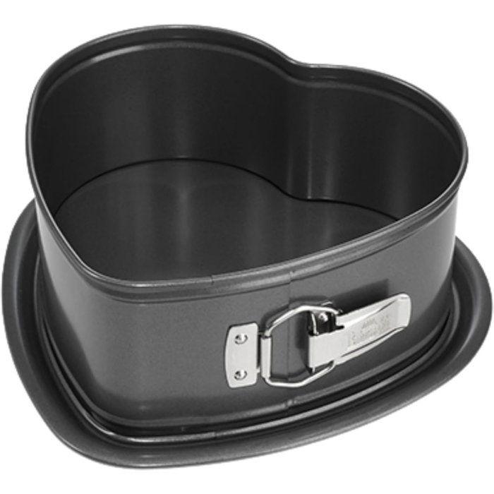 Moule coeur a fond amovible - BIRKMANN - EASY BAKING - Acier carbone - Anti adhésif - 26,5 x 25 x 9 cm