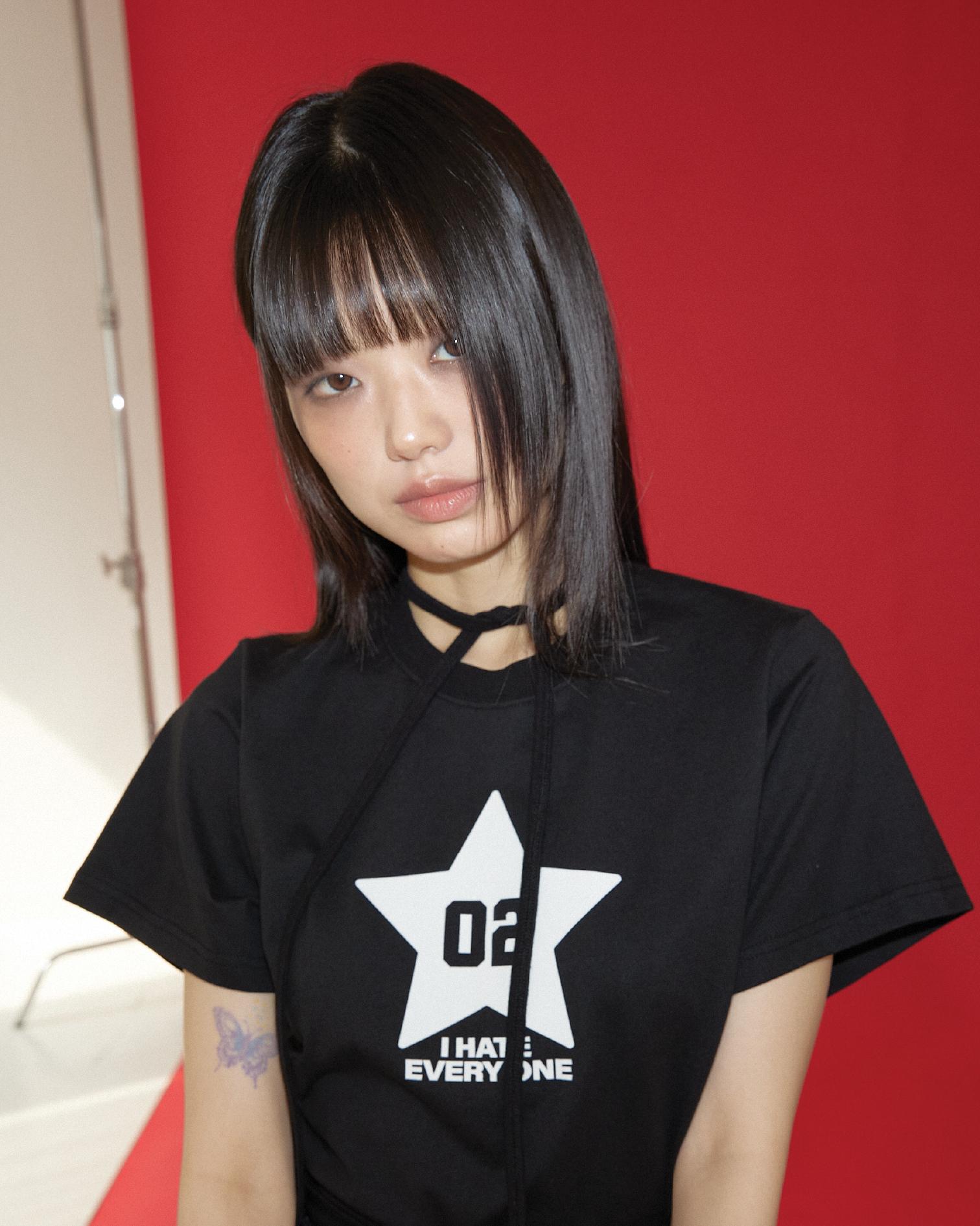 Soif Drink Ribbon Rock T-Shirt Black Black