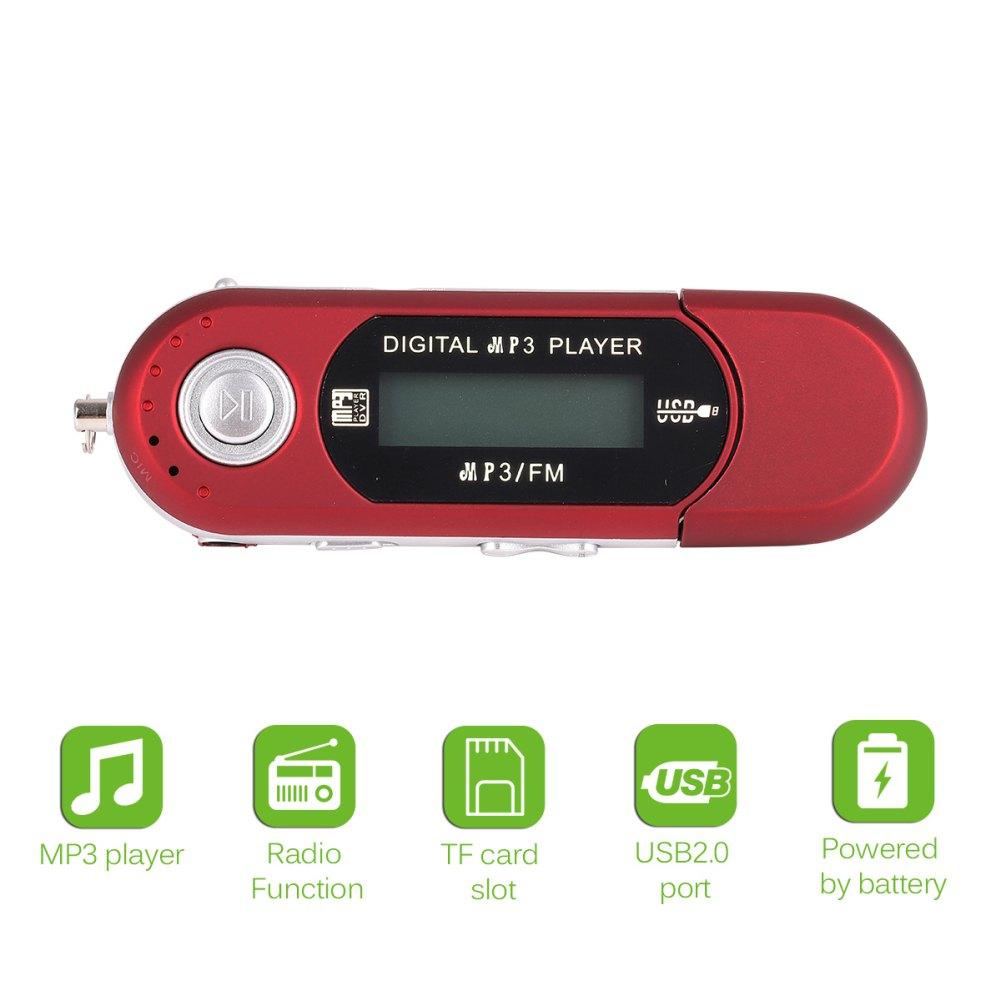 USB MP3 Player, USB Stick MP3 Music Player, HiFi Lossless Sound, Expandable UP To 64GB, Mini & Portable With Earphone & Lanyard, For Students & Adults (Green