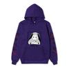 Kakegurui Runa Yomozuki Hoodie Unisex Fleece Sweatshirt Black White Anime Portrait Japanese Text Sleeve Autumn Winter Pullover