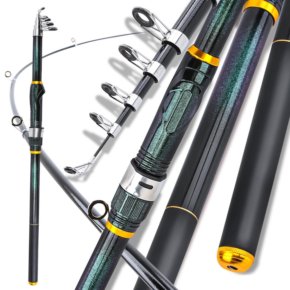 2,7 м Многоцветное Телескопическое Портативное Удолище из Стекловолокна 2.7m