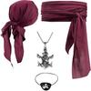Halloween Pirate Costume: Medieval Renaissance Bandana & Waistband Outfit
