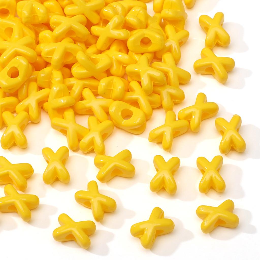 Fork Shaped Spacer Beads Enamel Painted Acrylic Charms for DIY Jewelry 5 or 20 Pcs Option