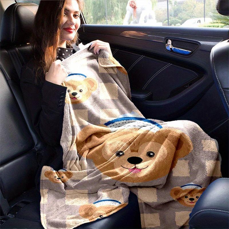 1pc, Duffy (2) Cozy Flannel Throw Blanket Perfect Gift for Bedroom, Living Room, Travel, Camping, Car