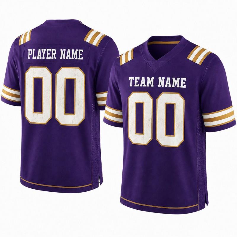 American Football Jersey Adults Kids Custom Team Name Number Sublimation Print Breathable Nylon Sportswear