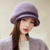 Autumn and Winter Women's Warm Rabbit Fur Knitted Hat Fashion Basin Hat Cold Protection Ear Hat