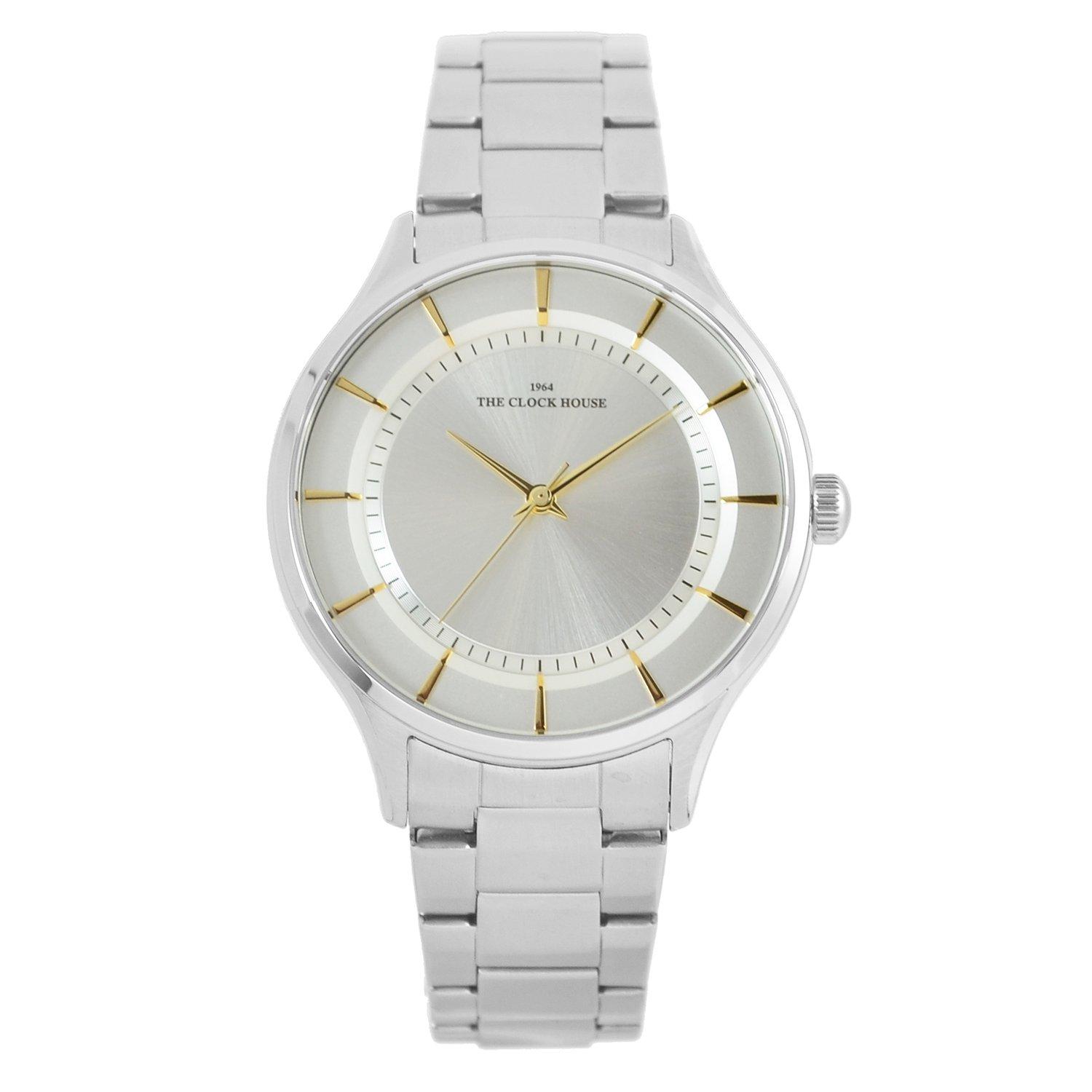 

[The Clock House] Деловые формальные аналоговые водонепроницаемые наручные часы модные мужские MBF5001-WH1A серебристые