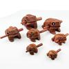 1Pc Thailand Frog Wood Carving Ornaments Hand-carved Toad Creative Vocal Toys Solid Wood Gifts Home Decor