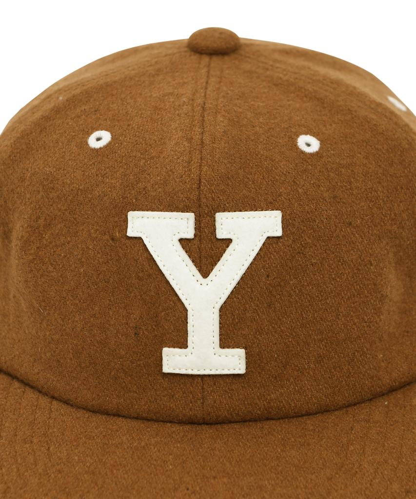 YALE Wool Leather Strap Cap_Brown