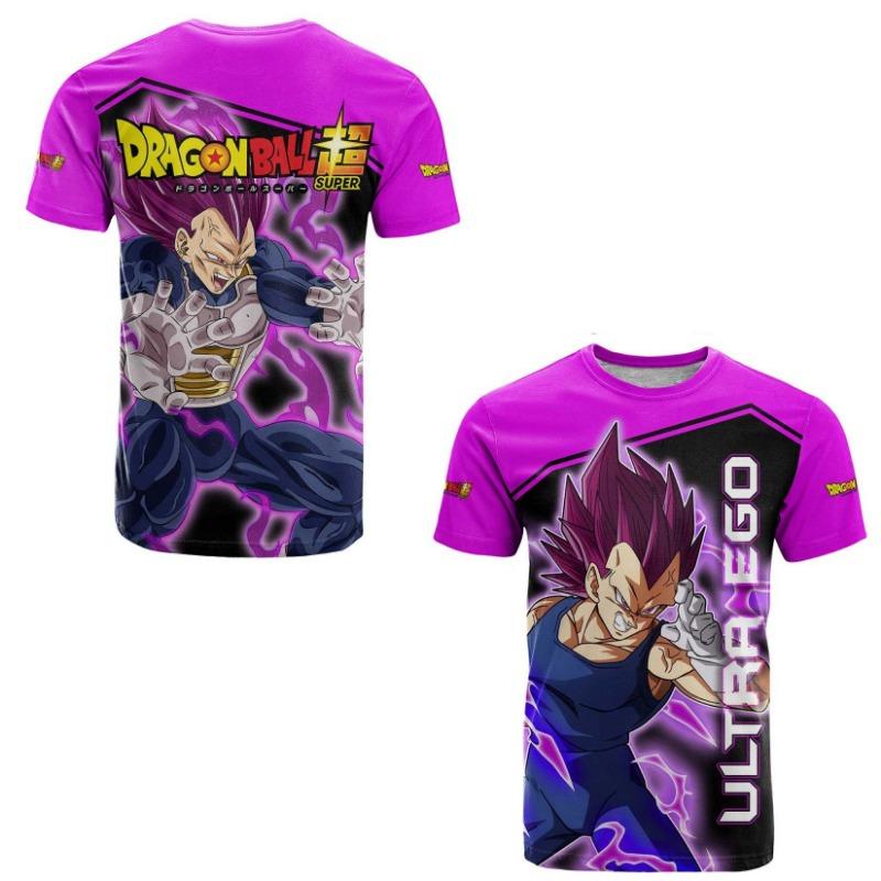 

2026 Япония Аниме Dragon Ball Z Летняя 3D Печатная Мужская Женская Детская Уличная Повседневная Спортивная Косплей Футболка С Круглым Вырезом S