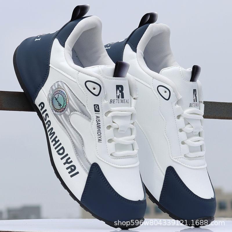 High-end Shoes Factory Direct Sales Winter Leather Sneakers Men's Casual 2024 Leather Dad Shoes Versatile Running Shoes