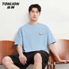 TonLion Mannen Koel Casual T-shirt met Korte Mouwen