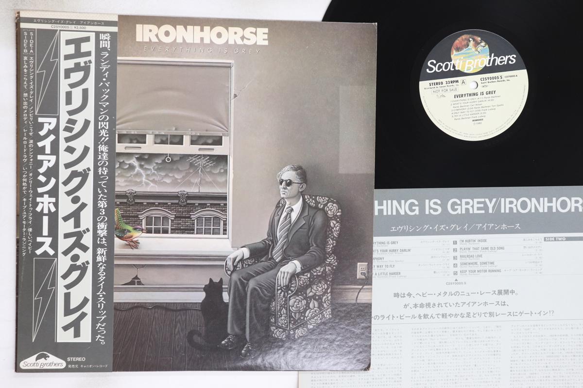

LP Record IRONHORSE - Everything Is Grey C25Y0005PROMO SCOTTI BROS 1980 Japan Obi Rock Used