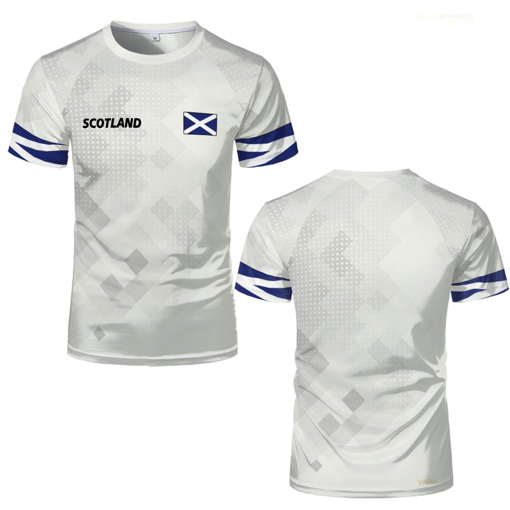 Scotland Flag Graphic Men's Jersey Fashion Gradient Print Sports Breathable Casual T-shirt Summer Unisex Running Badminton Tees