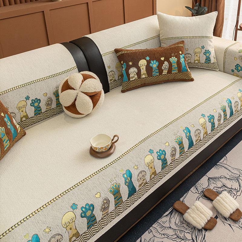 

Подушка для дивана Chenier Универсальный чехол для дивана на четыре сезона Простой Нескользящая подушка для сиденья Чехол для дивана Ткань Полотенце 70*70cm