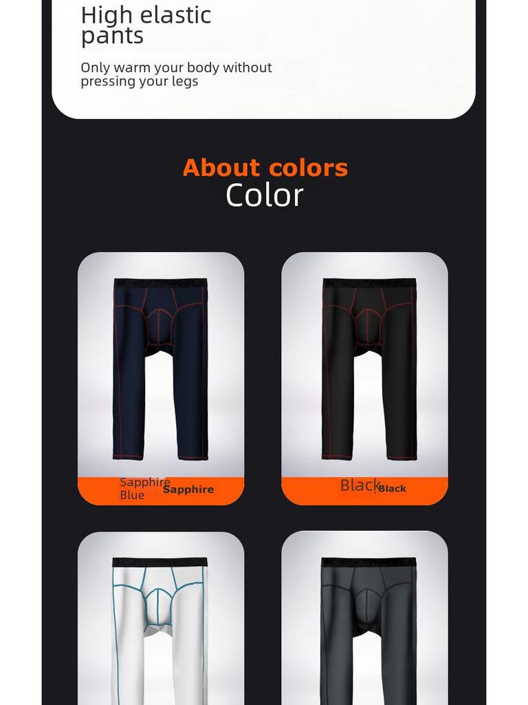 Thermo-Leggings aus Wollmischung für Herren in großen Größen – dünne, enge Hosen für Jungen im Herbst/Winter