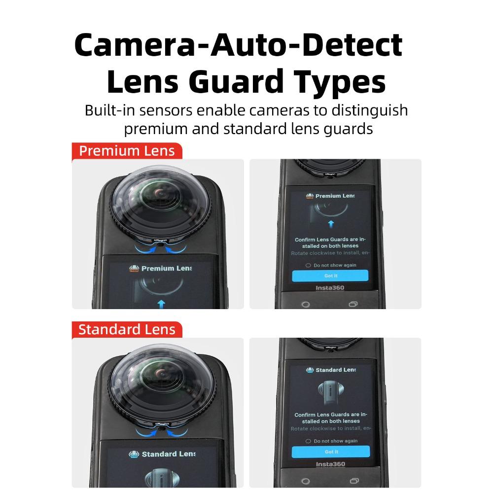 aMagisn Glass Lens Guards for Insta360 X5 ,Premium & Standard Lens With sensors Camera Protection Accessories for Insta360 X5