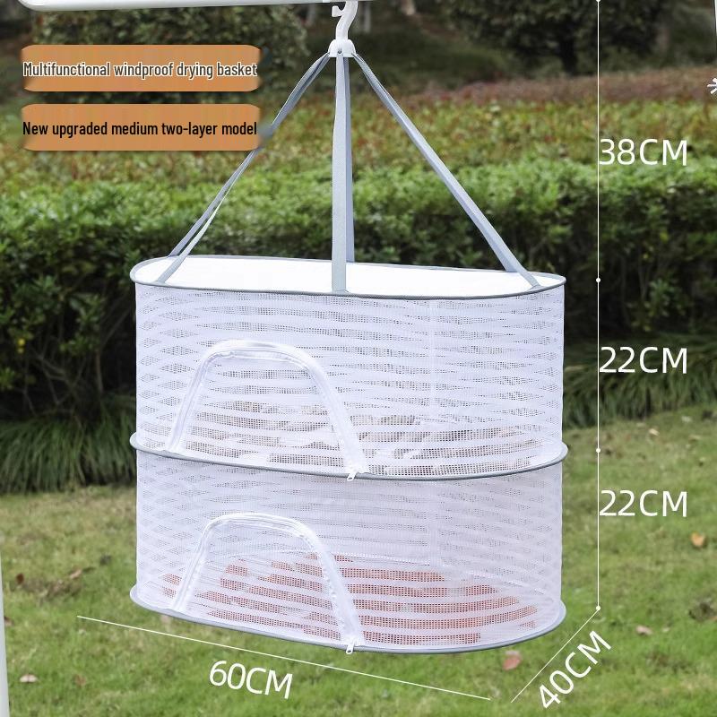 Foldable Drying Rack: Mesh Bag for Socks, Clothes, Underwear, Sweaters.