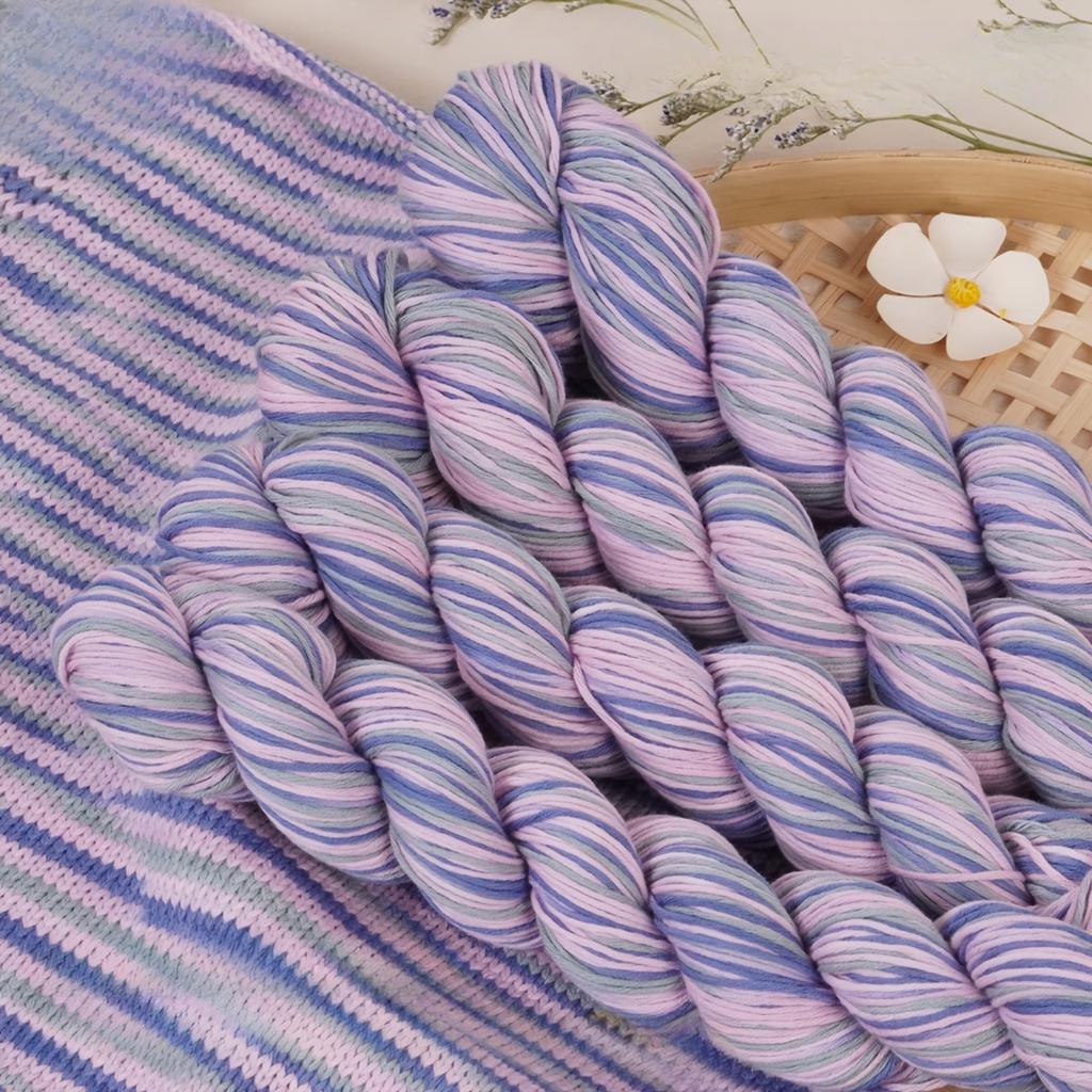 4balení bavlněné příze 200g (4x50g ) Prodyšná měkká tkaná příze na pletení háčkování smíšené barvy lehká na svetry příze